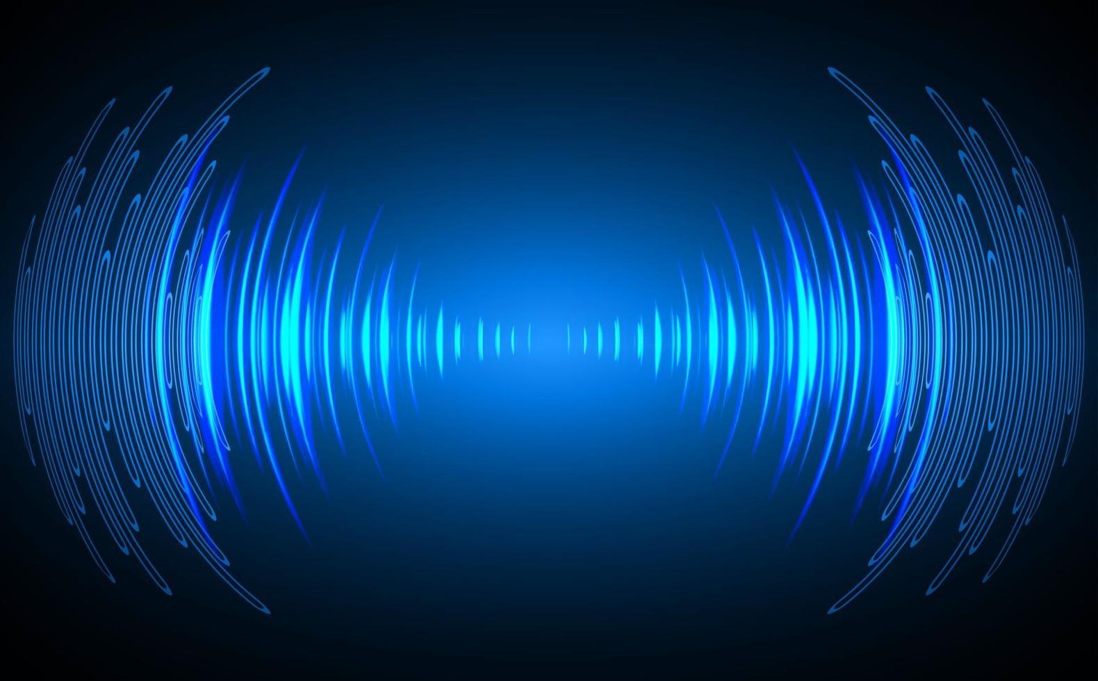 Sound waves oscillating dark light vector