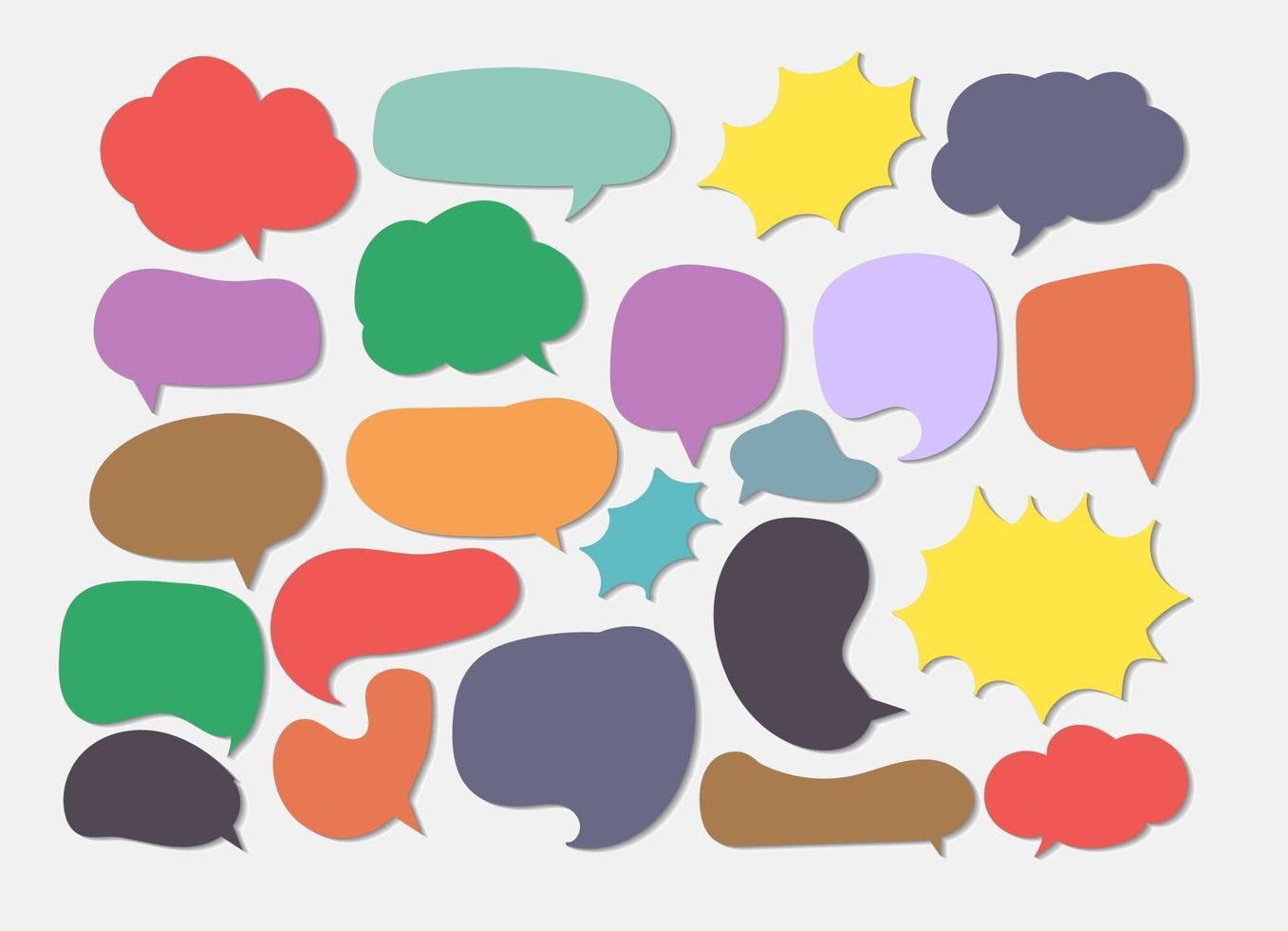 speech bubble cut paper design template. Vector illustration