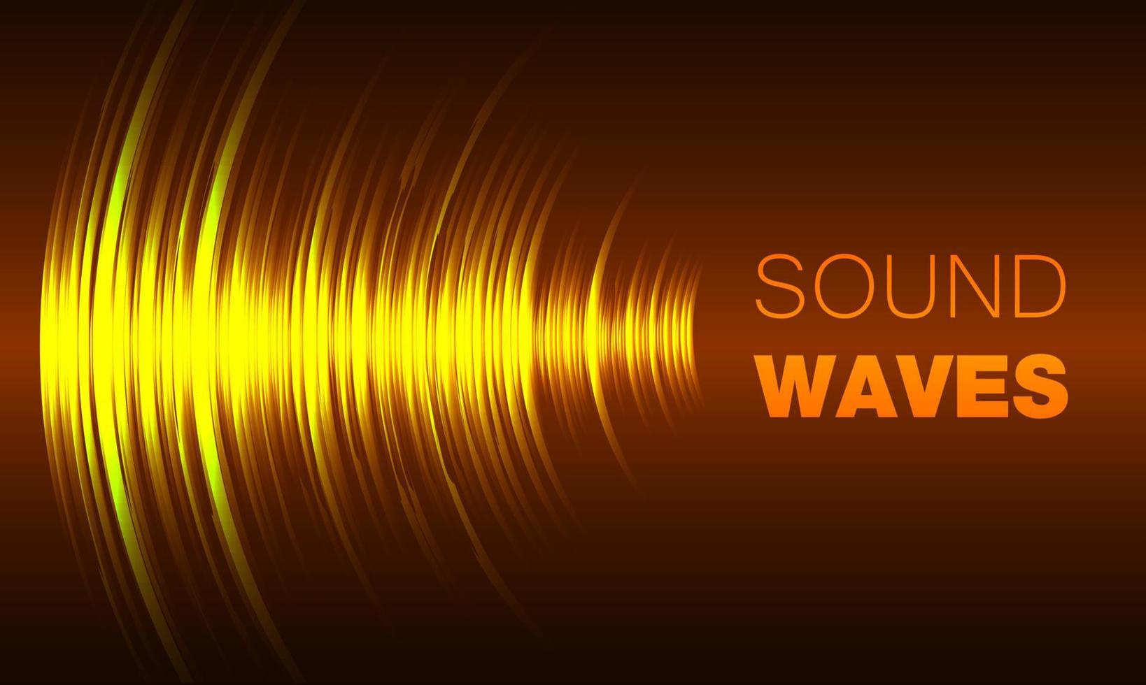 Sound waves oscillating dark light vector