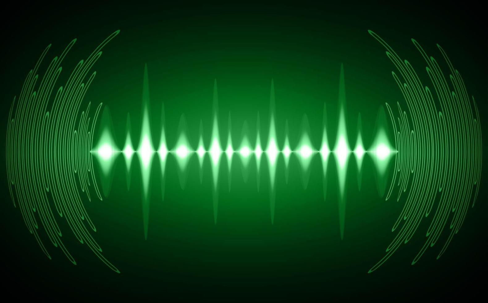 Sound waves oscillating dark light vector