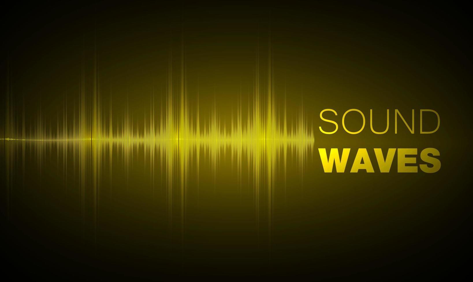 Sound waves oscillating dark light vector