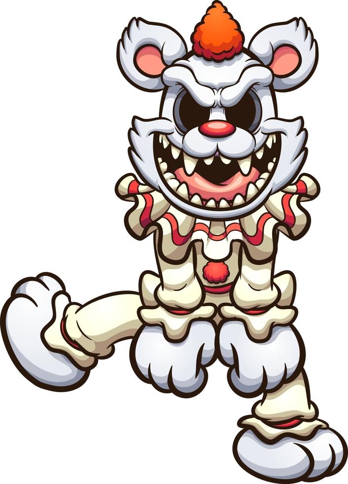 oso de peluche payaso vector