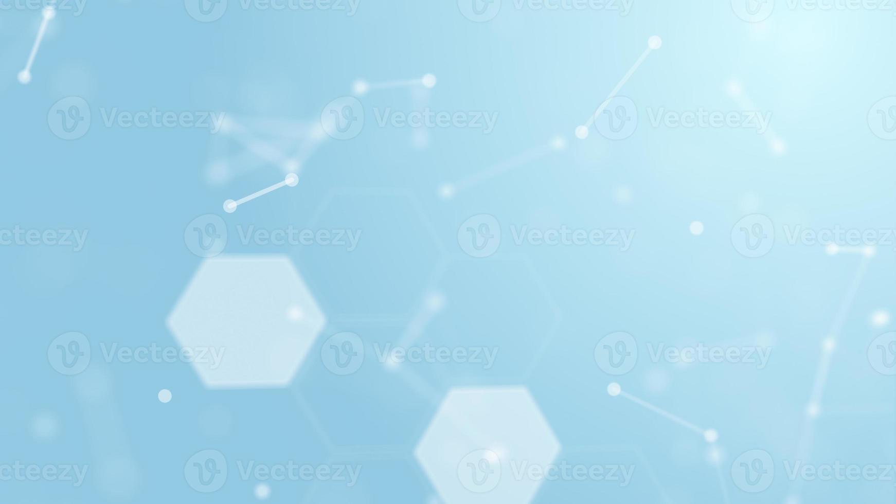 Abstract white geometry float into medical wireframe network photo