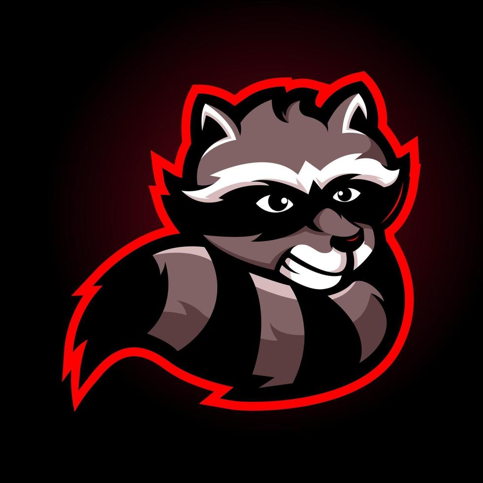 Raccoon mascot logo design vector with modern illustration