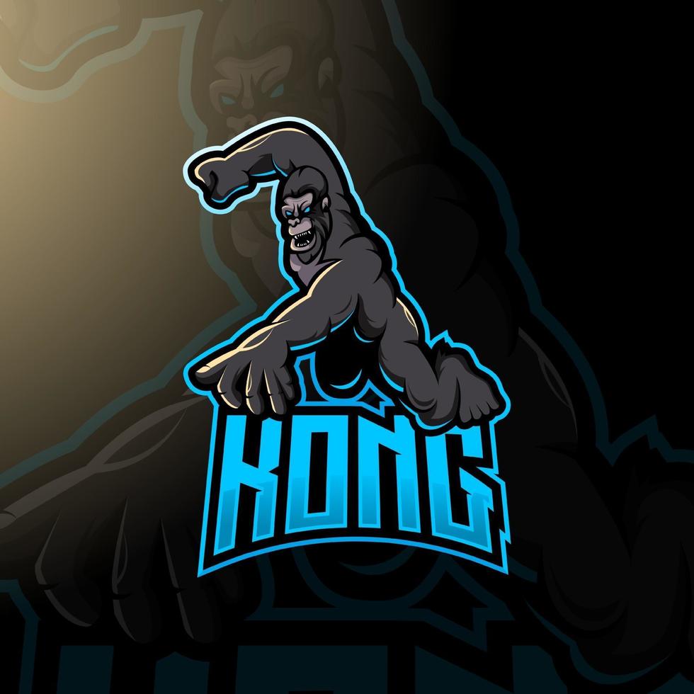 King Kong is on a rampage for a sports team vector