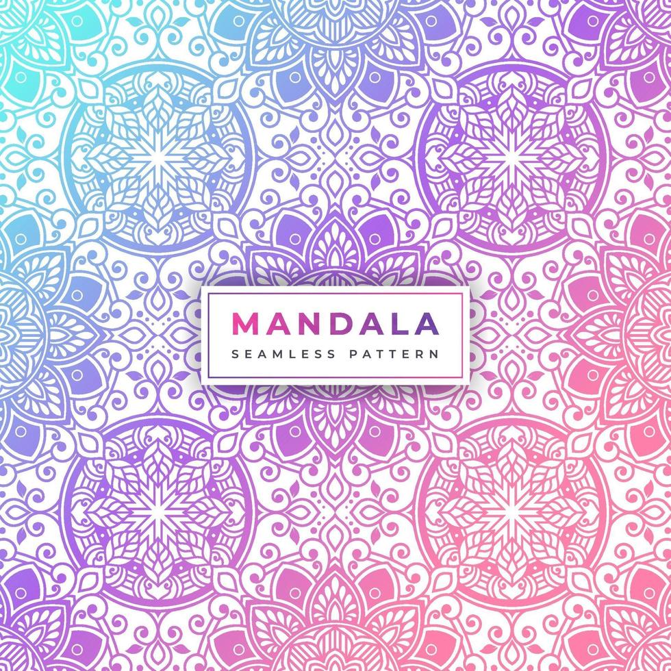 mandala floral seamless pattern design vector