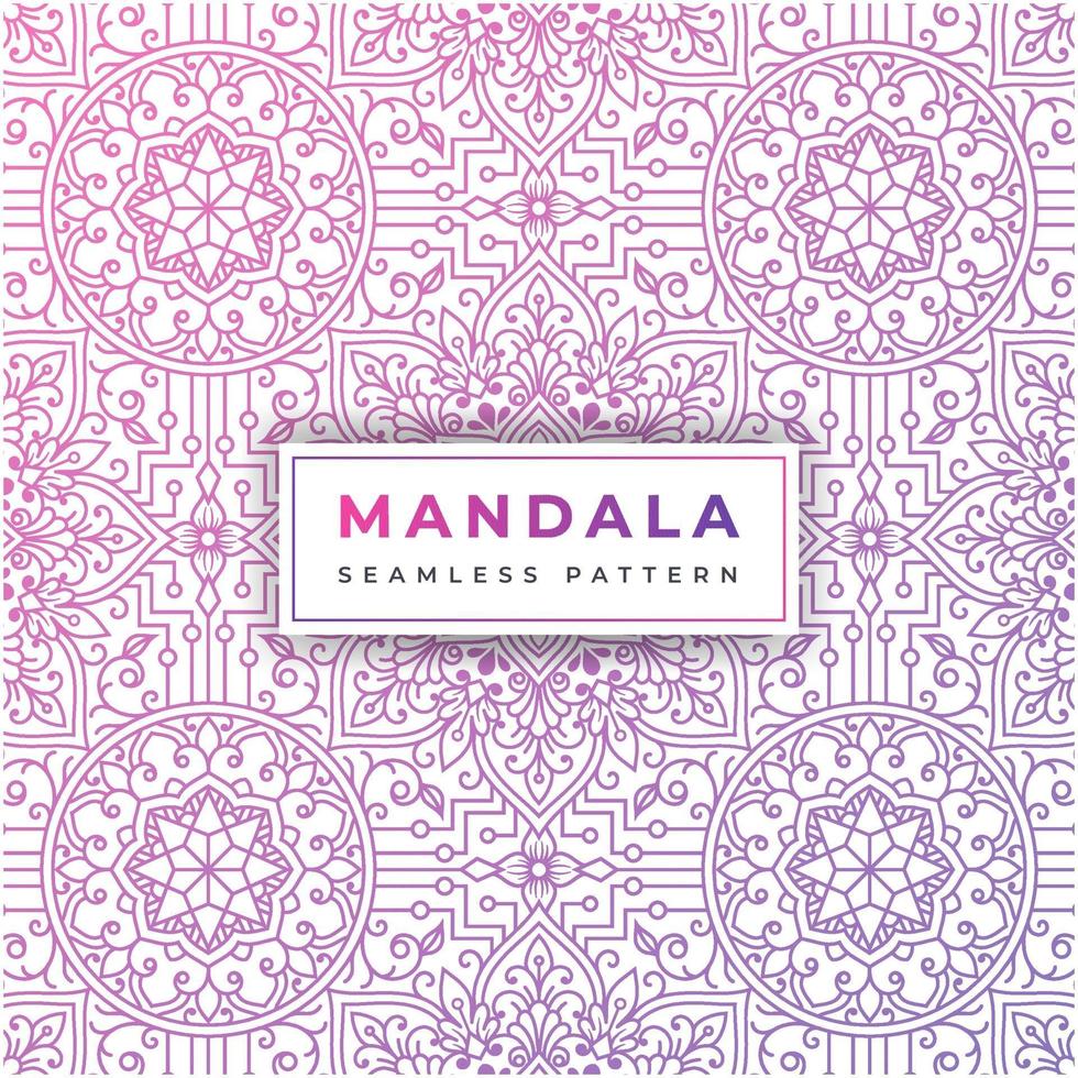 mandala floral seamless pattern design vector