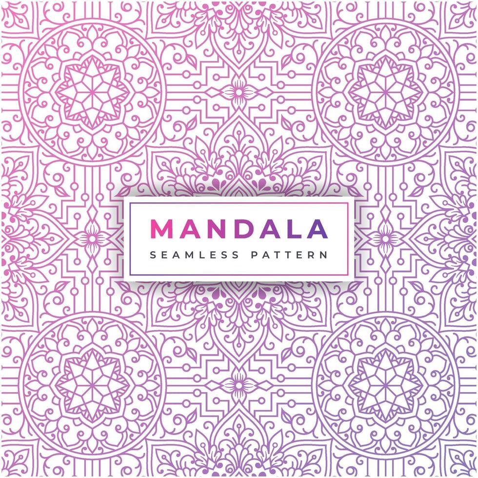 mandala floral seamless pattern design vector