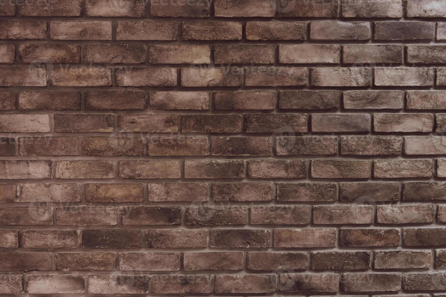 Brown grunge brick wall background photo