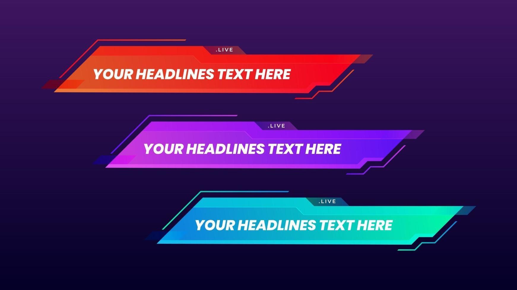 lower third vector design with modern headline breaking news template.