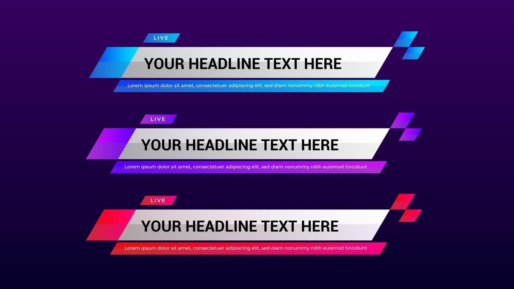 lower third vector design with modern headline breaking news template.