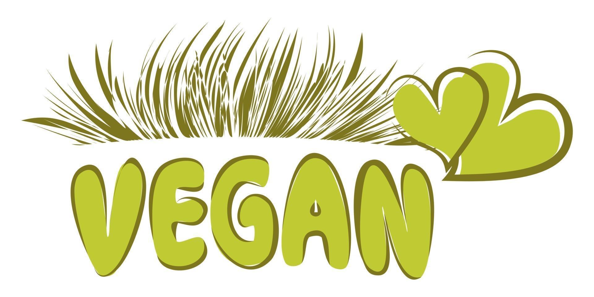 Vegan symbol. Veganism logo. Bio green vegan logo or sign vector