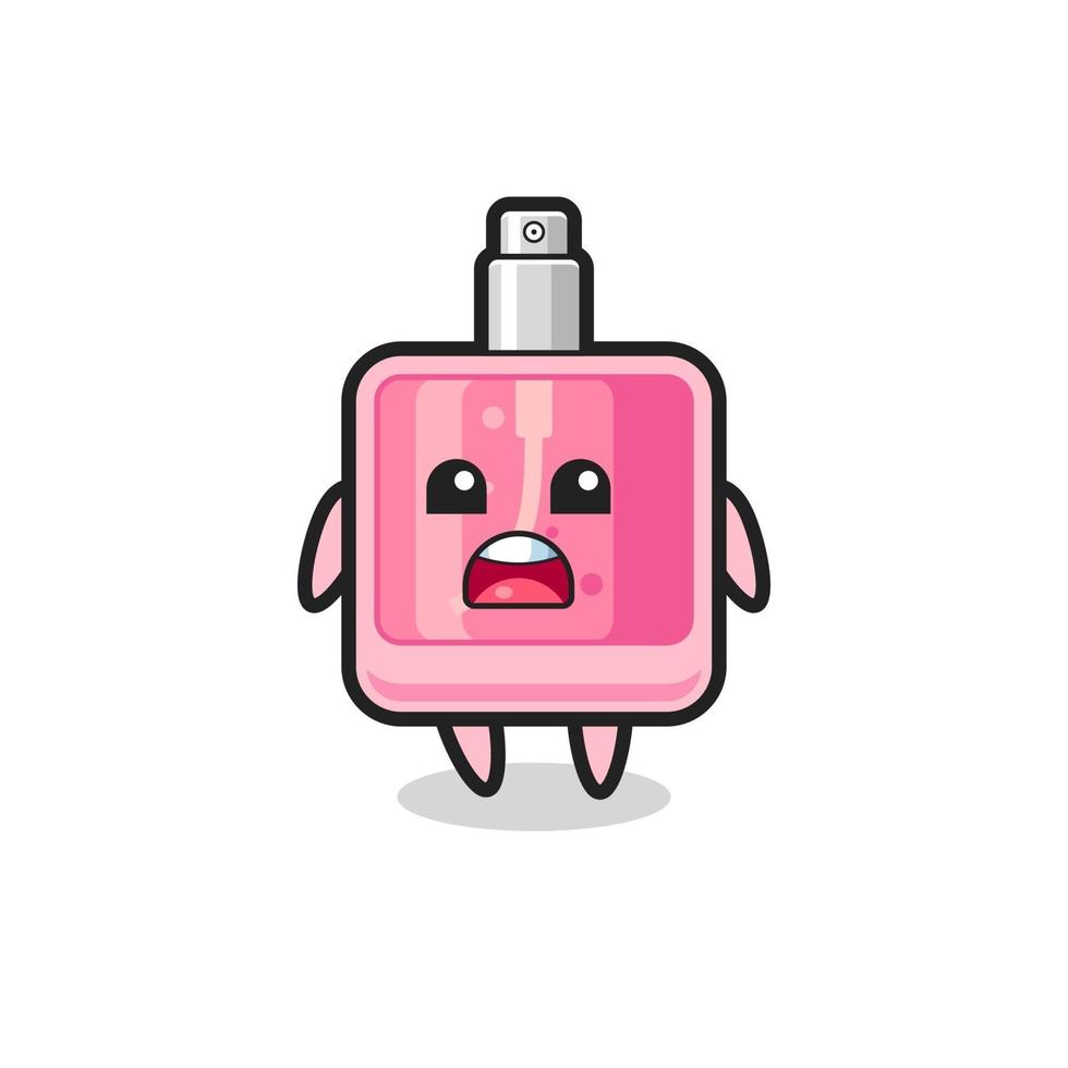 perfume illustration with apologizing expression, saying I am sorry vector