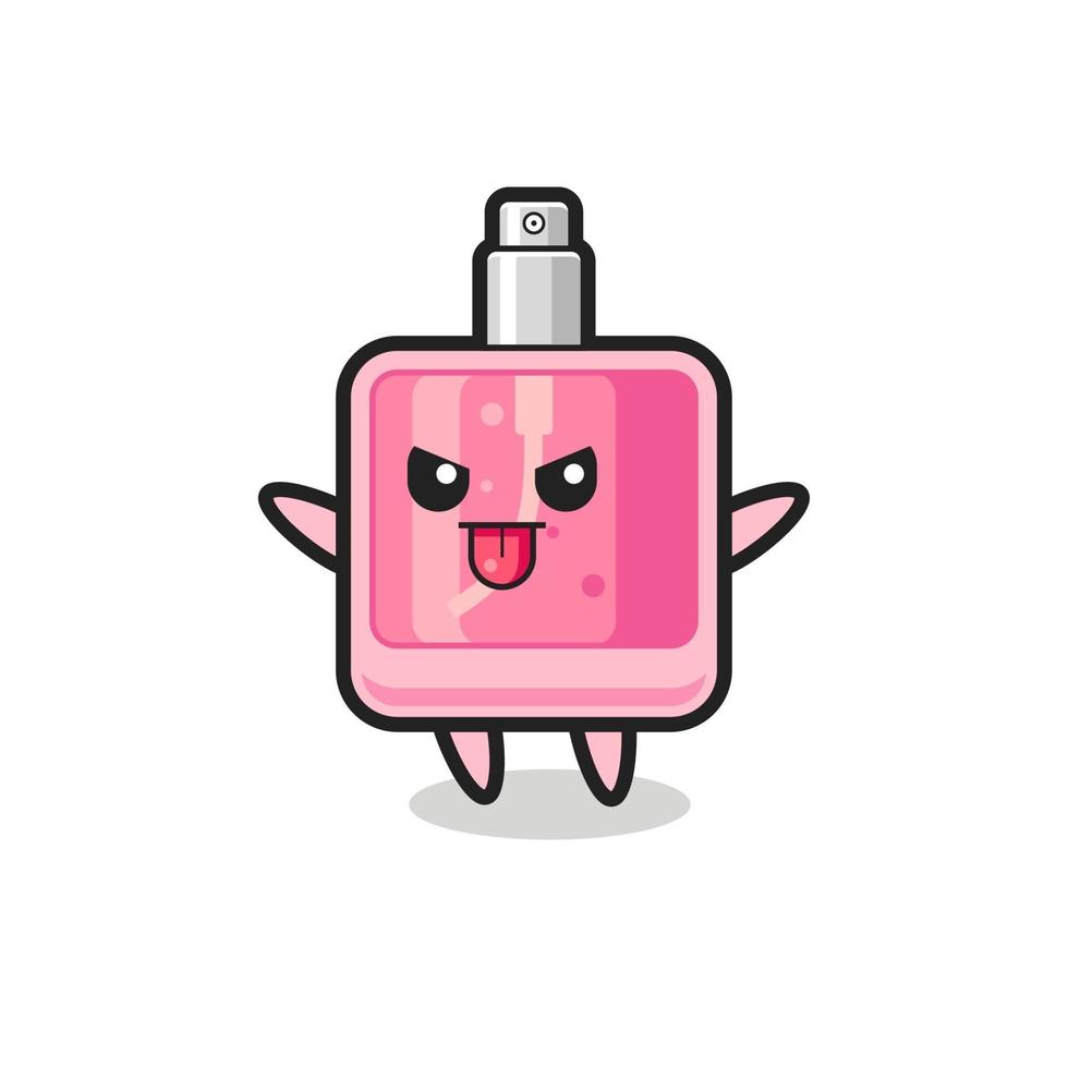 naughty perfume character in mocking pose vector