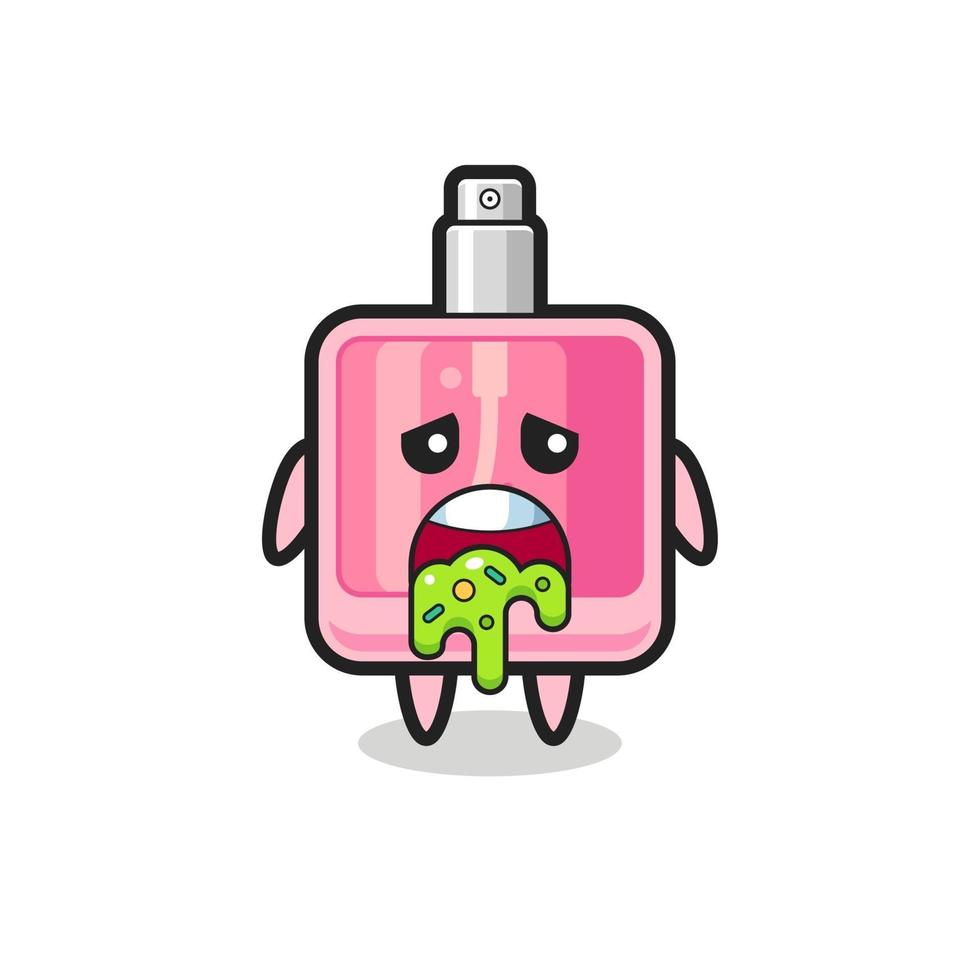 the cute perfume character with puke vector