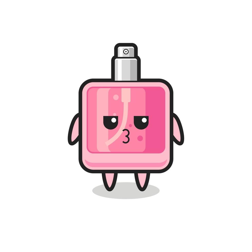 the bored expression of cute perfume characters vector