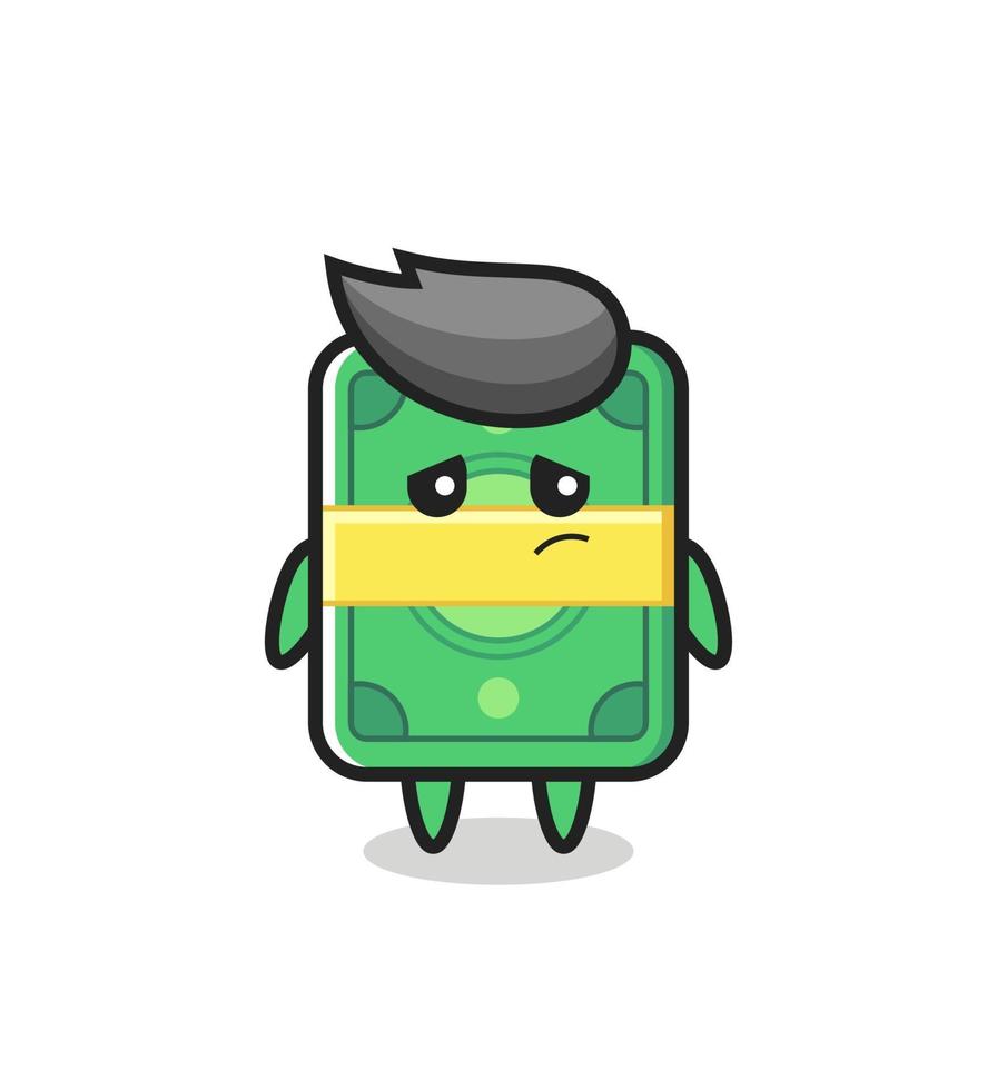 the lazy gesture of money cartoon character vector