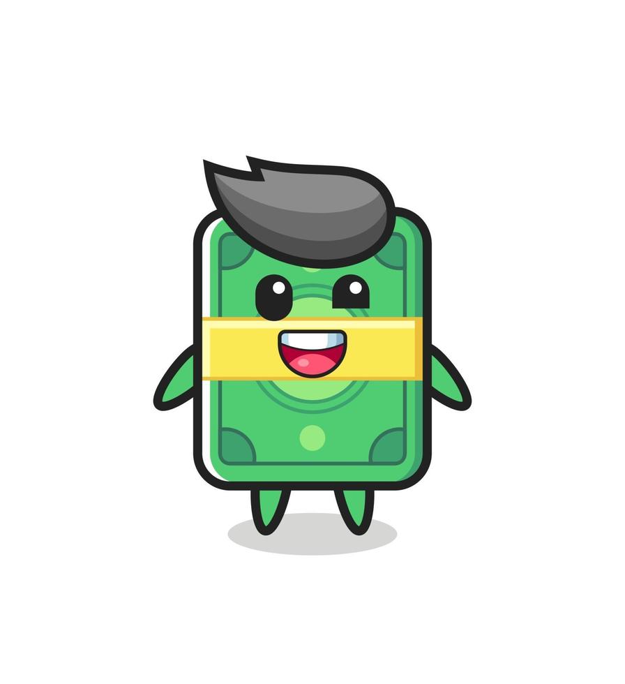 illustration of an money character with awkward poses vector