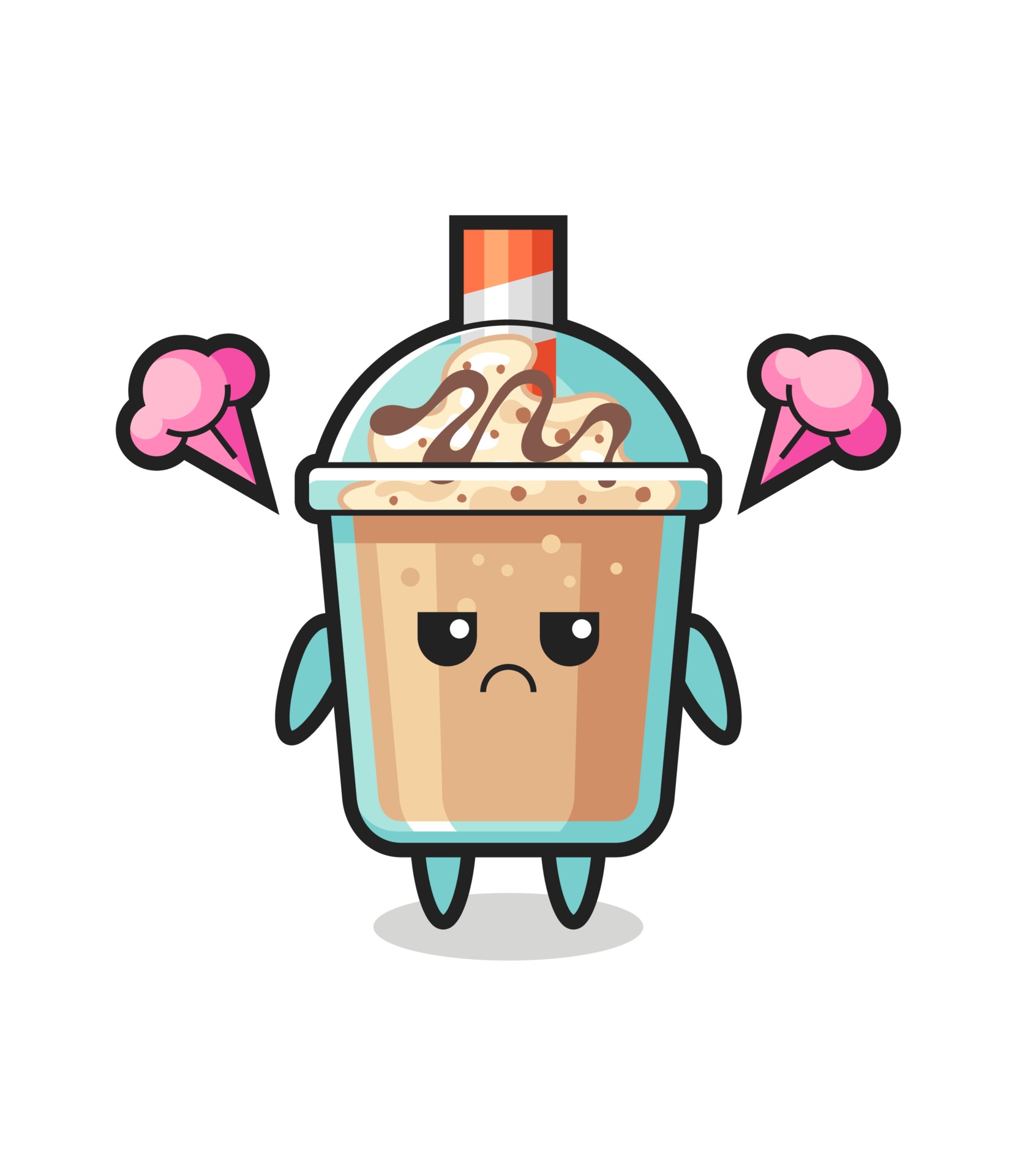 annoyed expression of the cute milkshake cartoon character 3453879 Vector  Art at Vecteezy