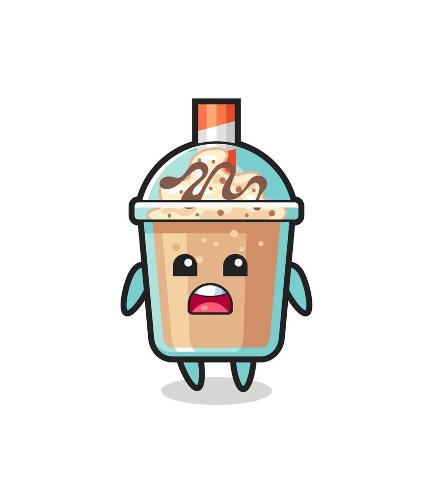 milkshake illustration with apologizing expression, saying I am sorry vector