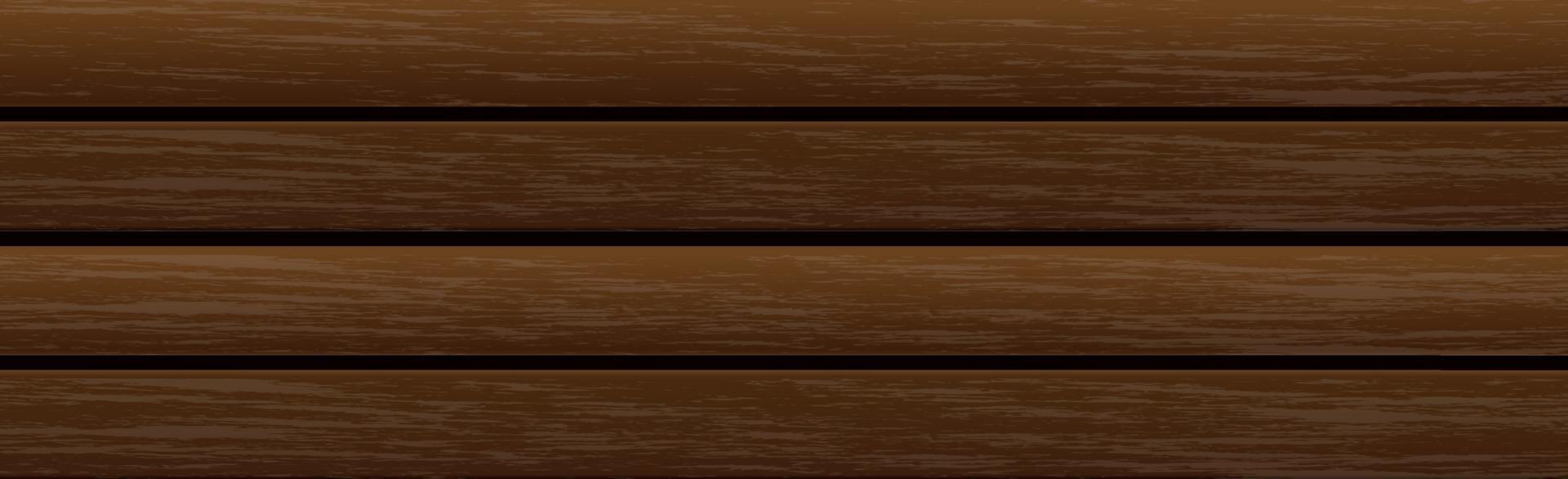 Realistic texture pattern of dark wood, background - Vector