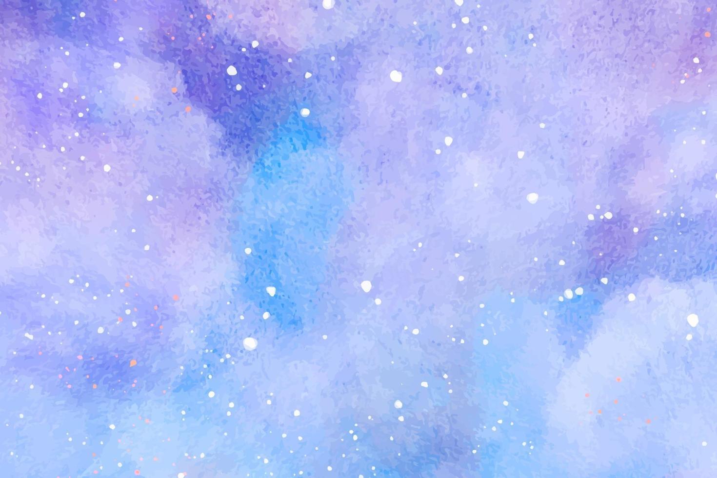 Abstract watercolor background. Snowfall on a blue winter background vector