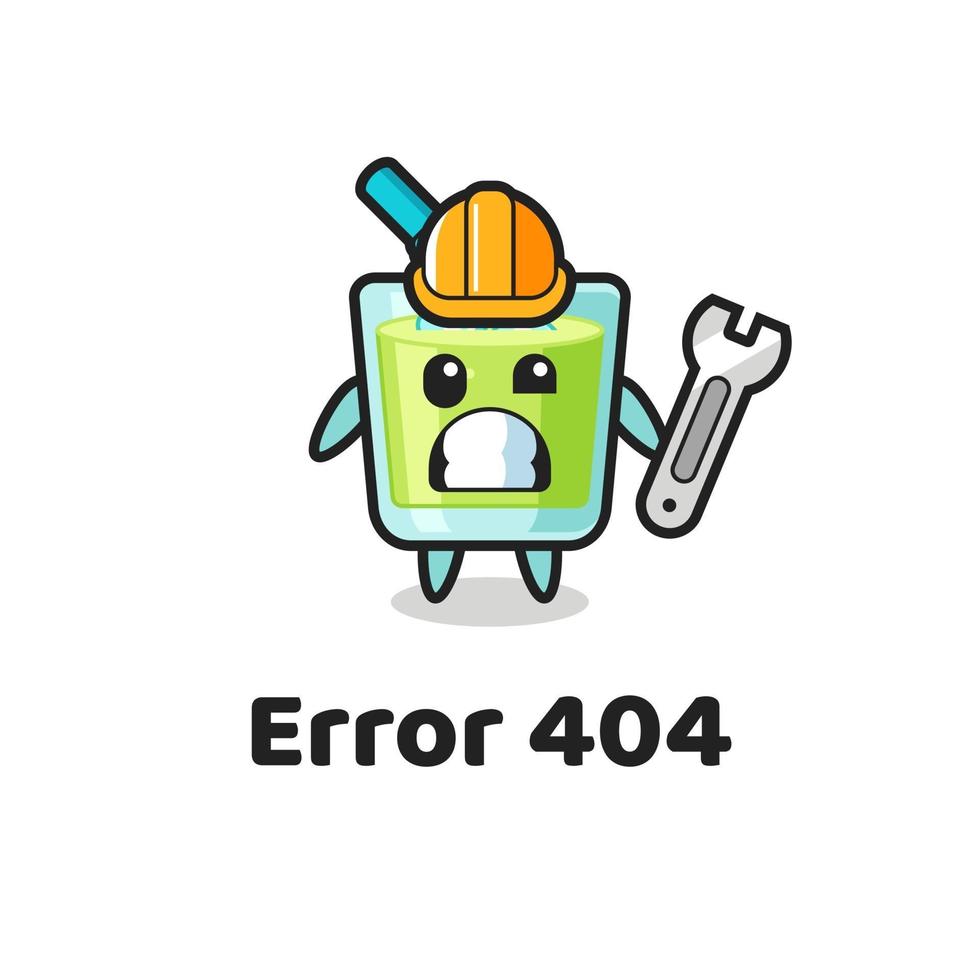 error 404 with the cute melon juice mascot vector