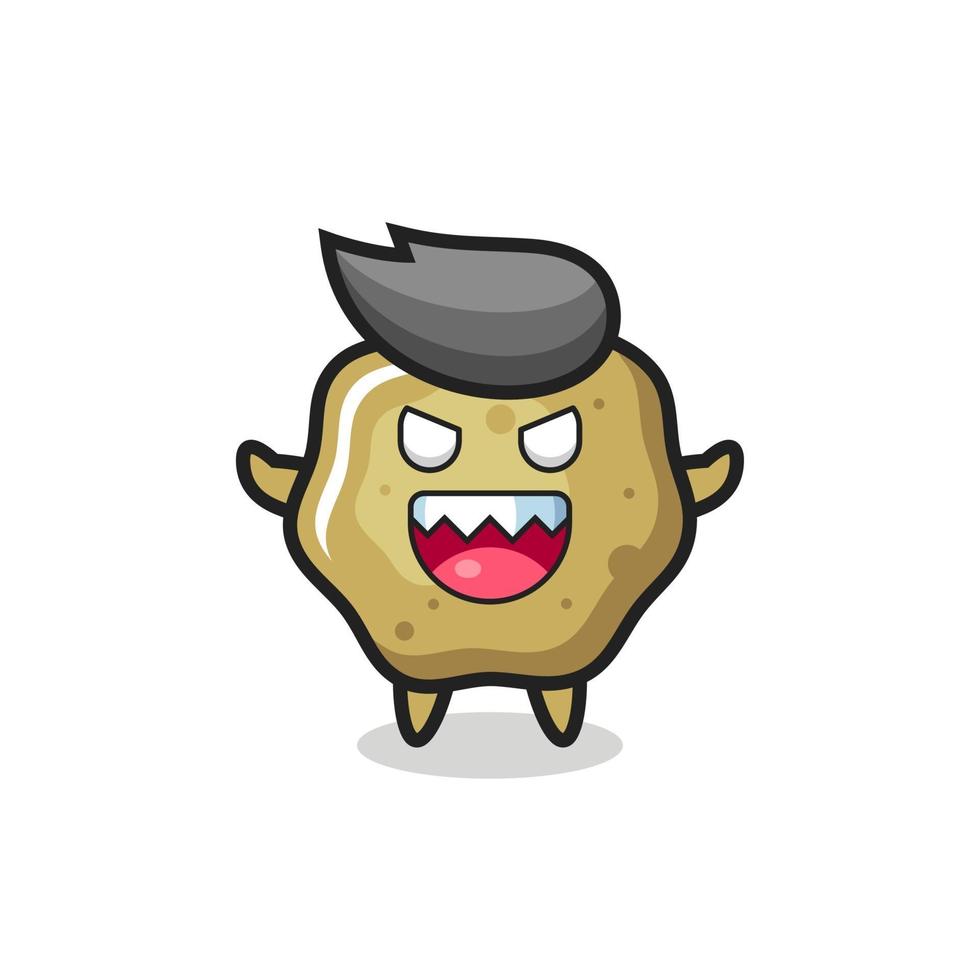 illustration of evil loose stools mascot character vector
