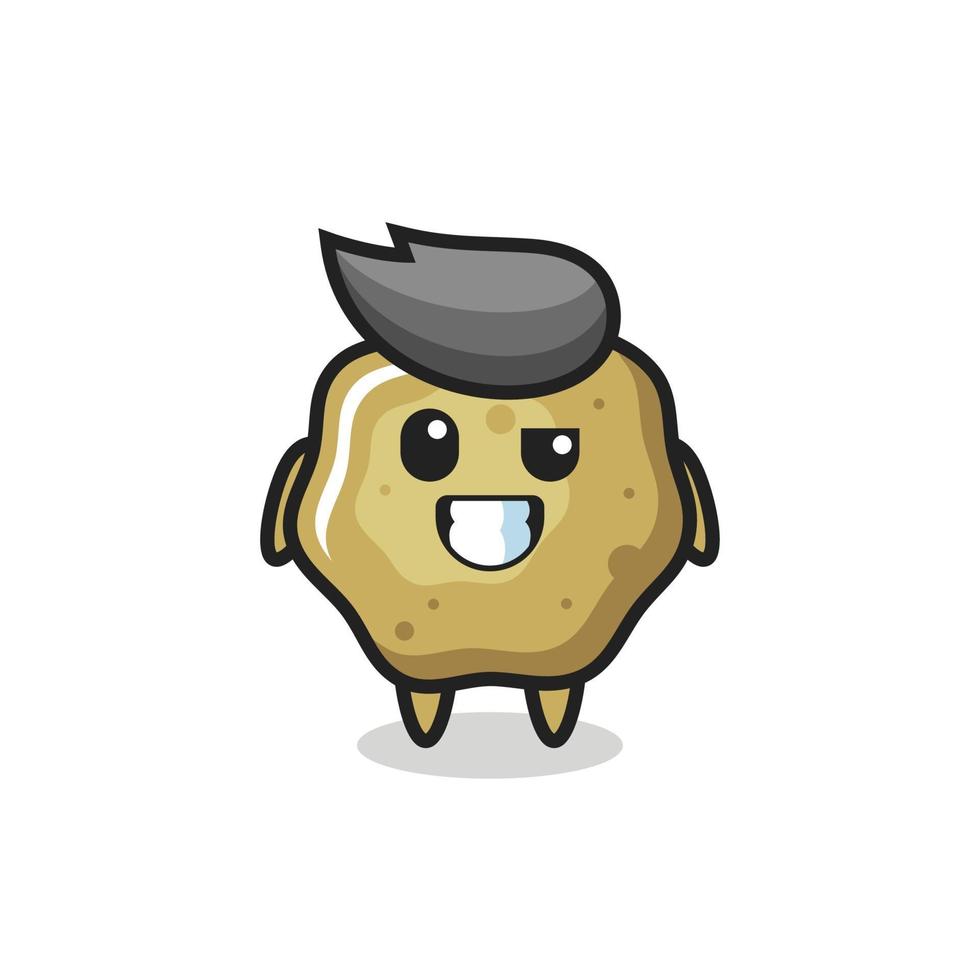 cute loose stools mascot with an optimistic face vector