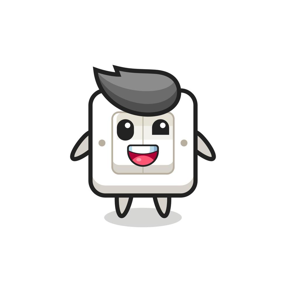 illustration of an light switch character with awkward poses vector