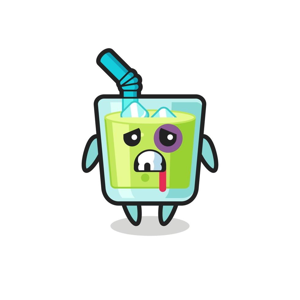 injured melon juice character with a bruised face 3454409 Vector Art at Vecteezy