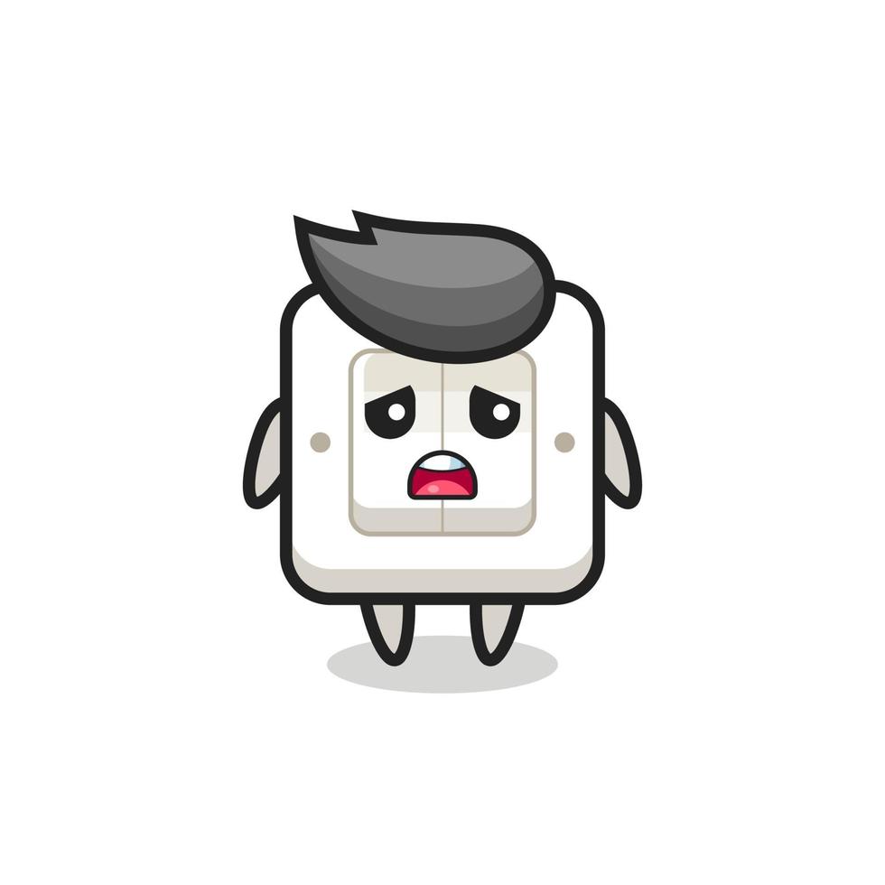 disappointed expression of the light switch cartoon vector