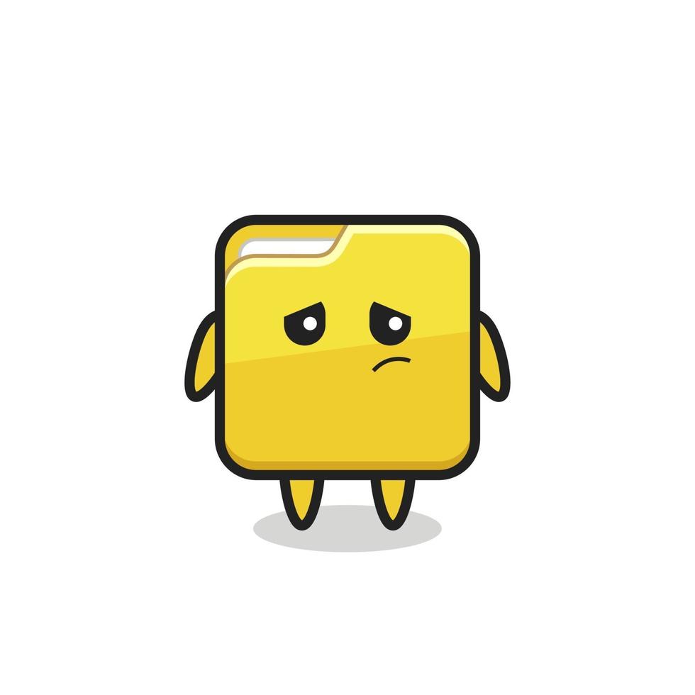 the lazy gesture of folder cartoon character vector