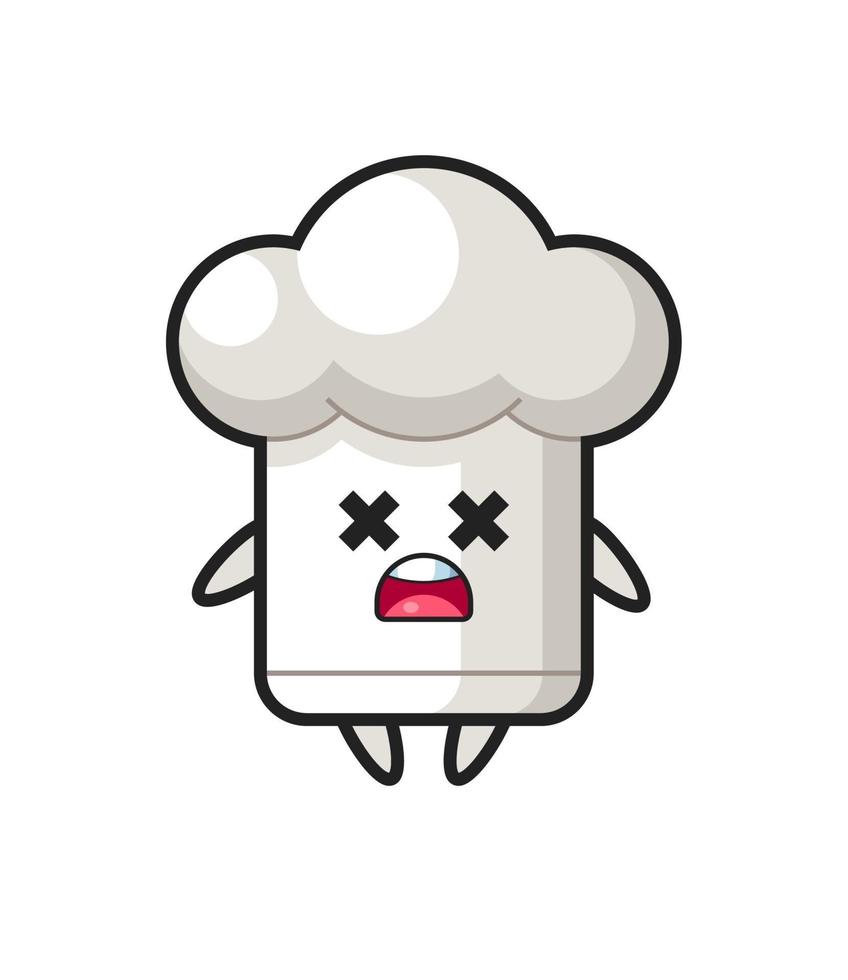 the dead chef hat mascot character vector