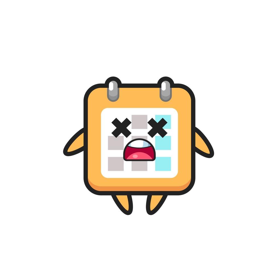 the dead calendar mascot character vector