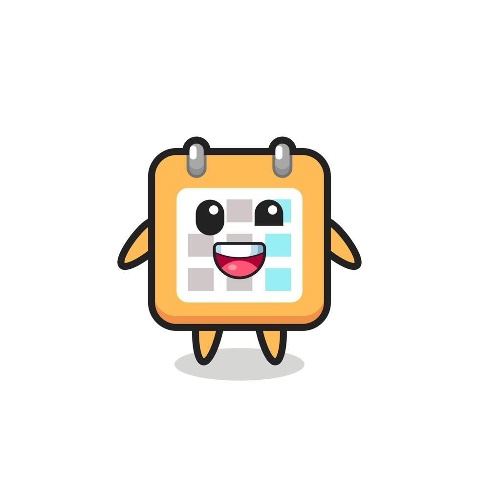 illustration of an calendar character with awkward poses vector
