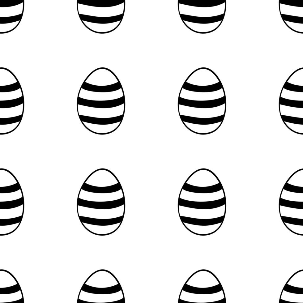 Seamless pattern made from hand drawn Easter eggs illustration vector