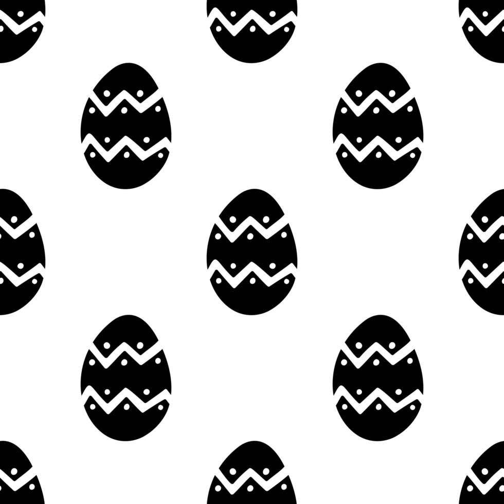 Seamless pattern made from hand drawn Easter eggs illustration vector
