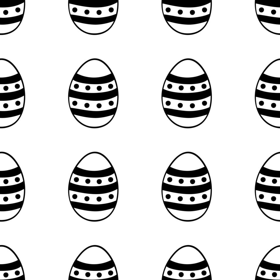 Seamless pattern made from hand drawn Easter eggs illustration vector