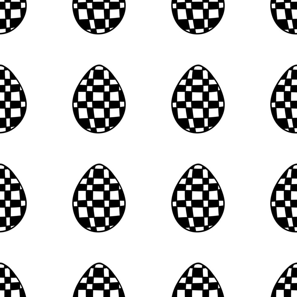 Seamless pattern made from hand drawn Easter eggs illustration vector