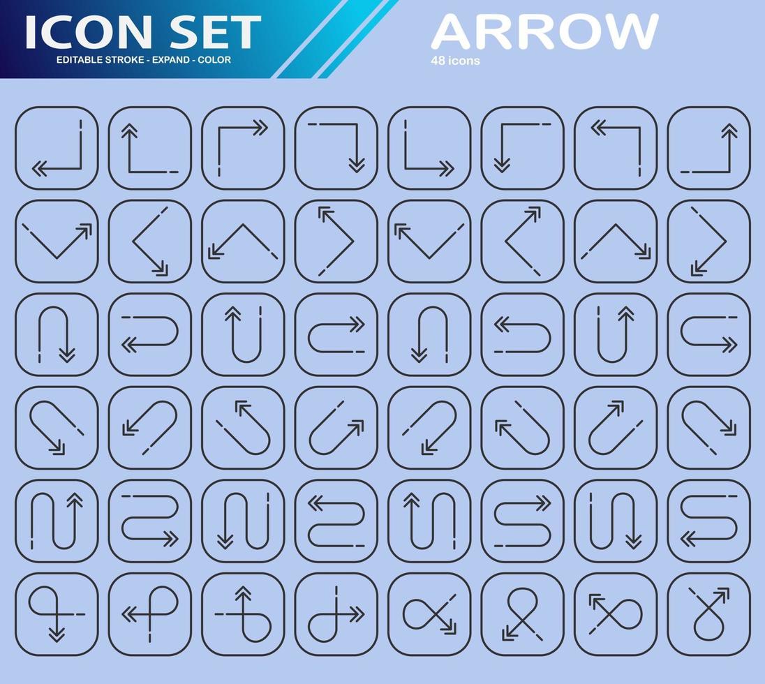 arrow icon set vector