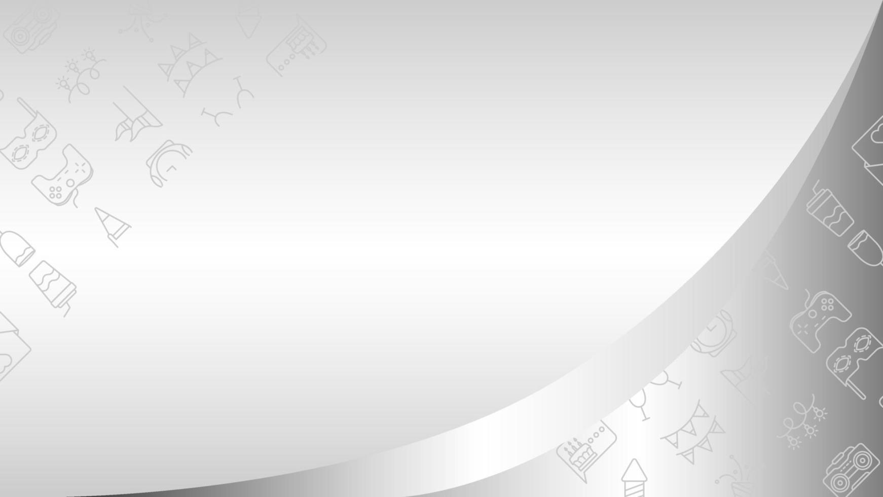 abstract wallpaper in silver color and curve field, with icon ornament vector