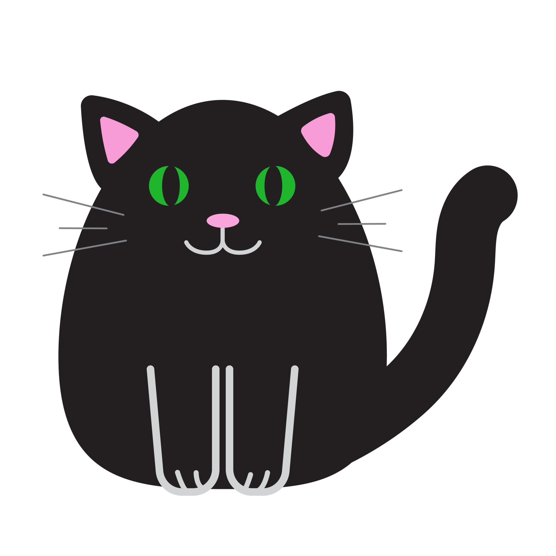 Funny cartoon cat, cute vector illustration in flat style. Black cat 3455793 Vector Art at Vecteezy Funny cartoon cat, cute vector illustration in flat style. Black cat 3455793 Vector Art at Vecteezy