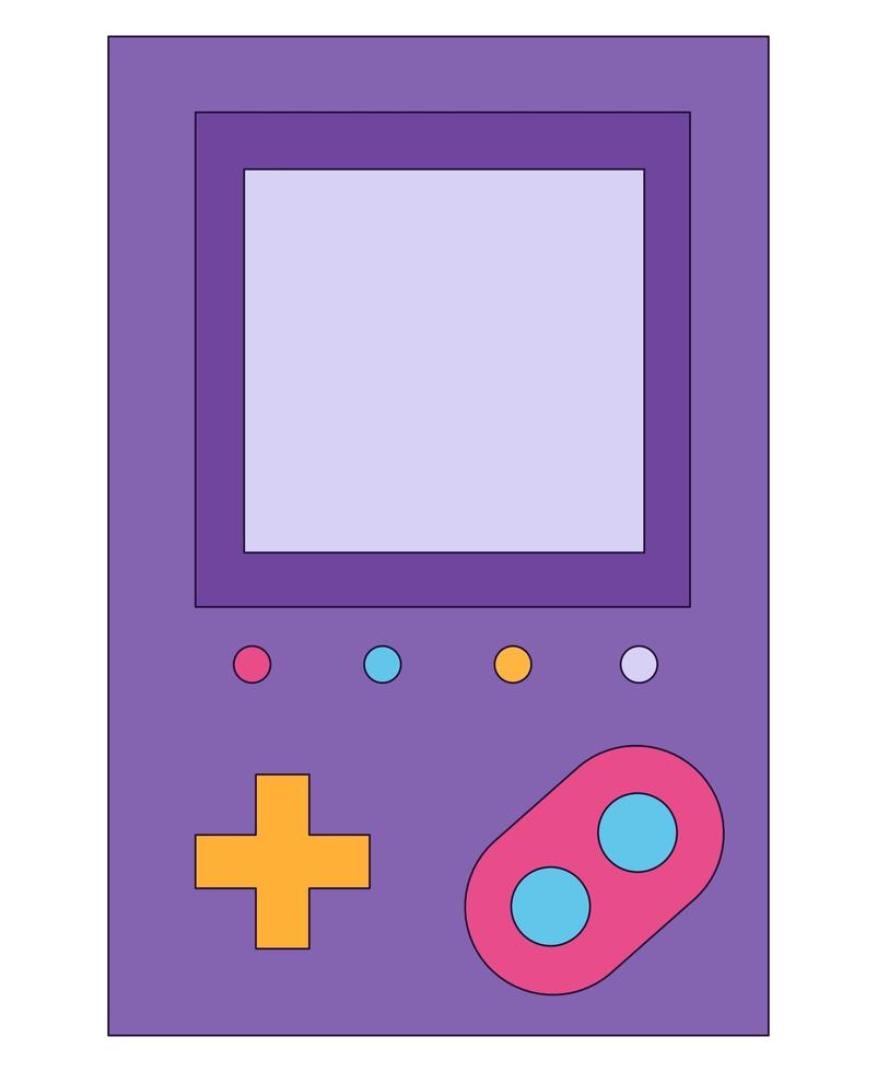 Flat icon of purple icon in 90s retro style. vector