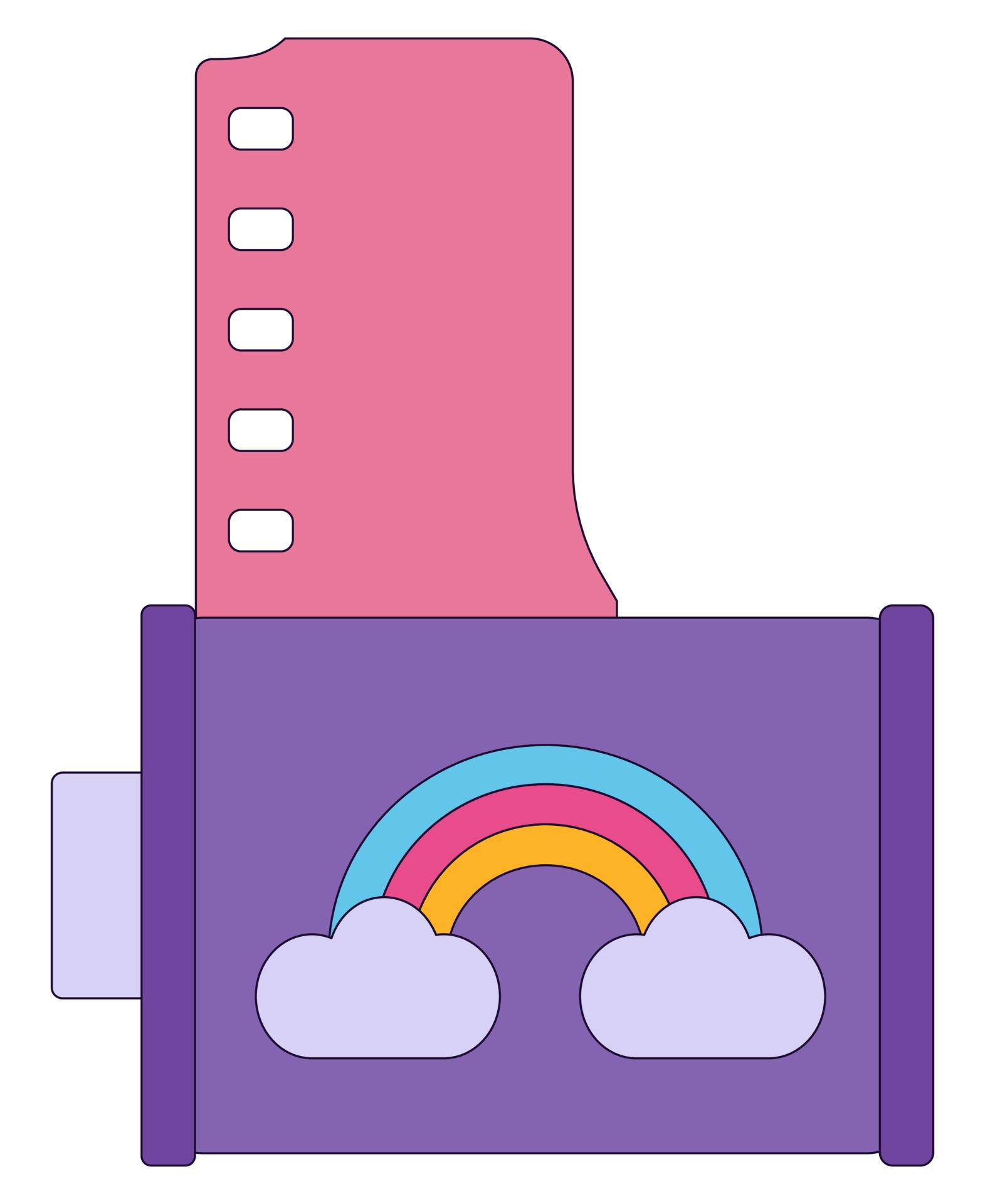 Flat icon of purple icon in 90s retro style. 3456020 Vector Art at Vecteezy