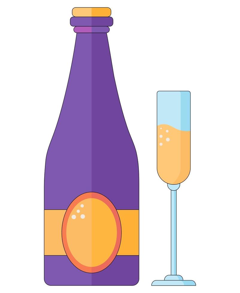 icono de estilo plano de cosas navideñas para una celebración acogedora en casa. vector