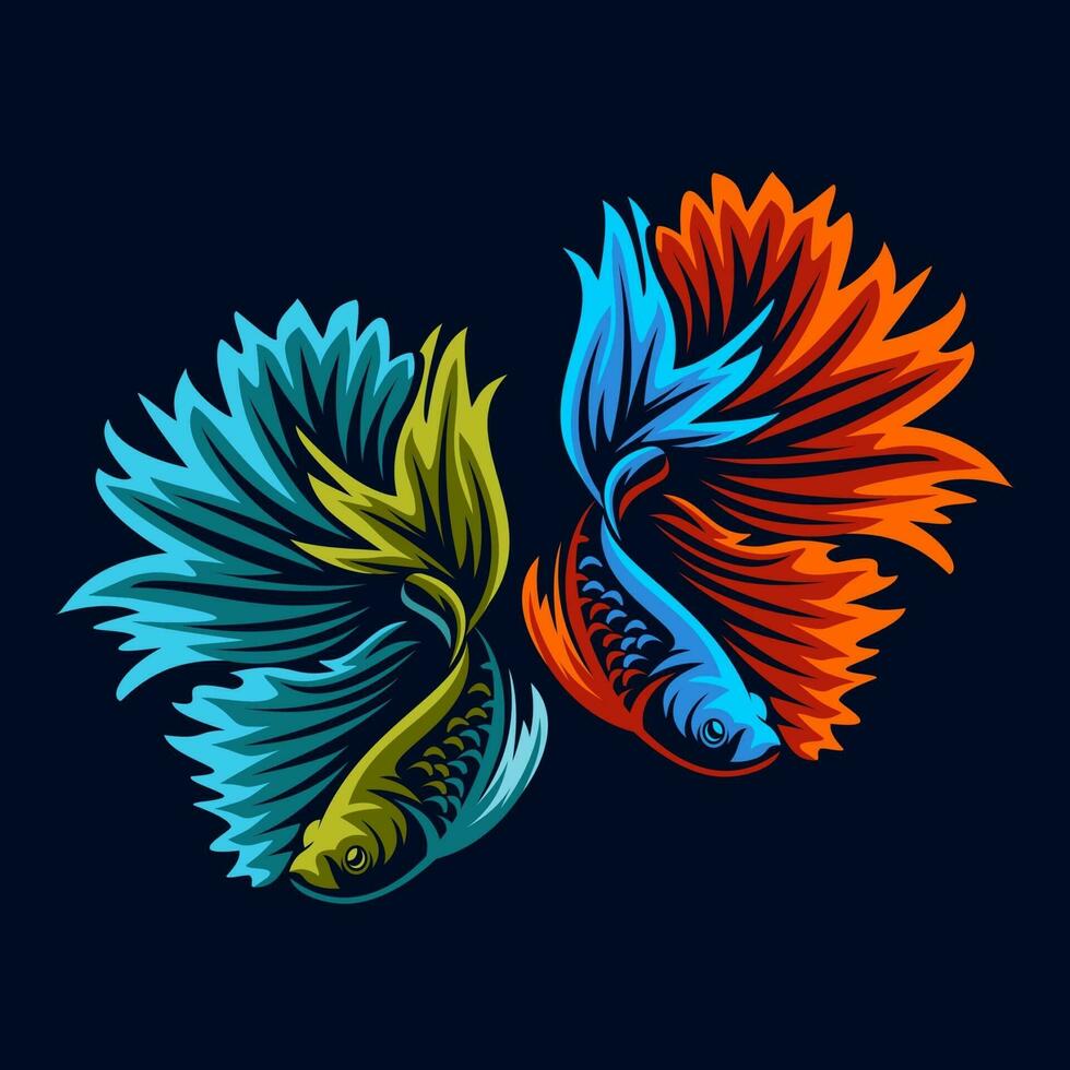 betta fish vector