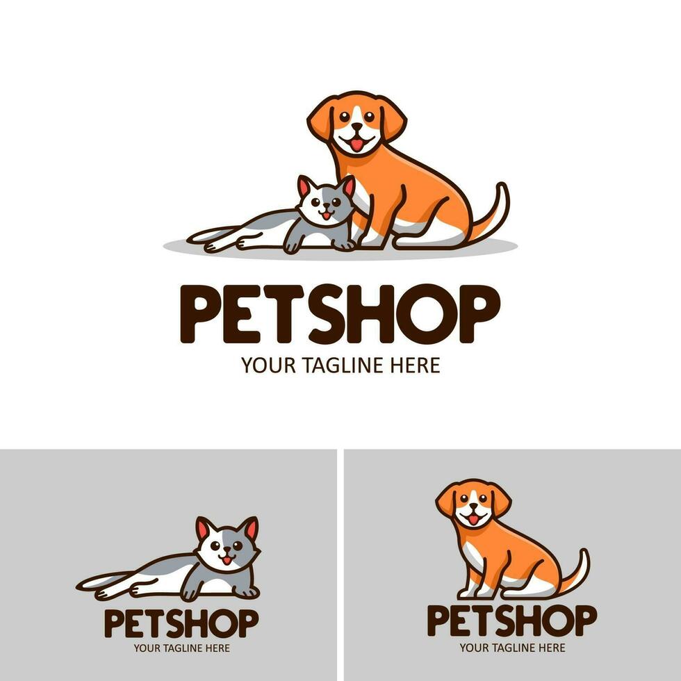 logotipo de la tienda de mascotas vector