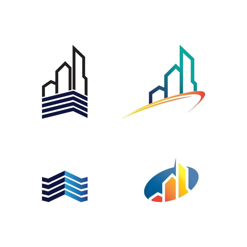 Real estate and home buildings vector logo icons template