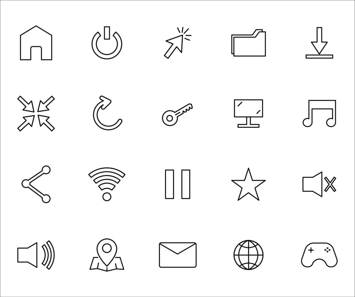 User Interface icon set vector